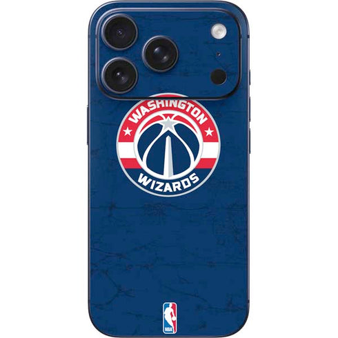 NBA Washington Wizards Blue Distressed iPhone 17 Pro Skin